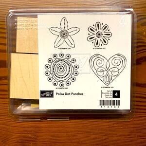 Stampin’ Up! “Polka Dot Punches” Rubber Stamp Kit‎ UNUSED